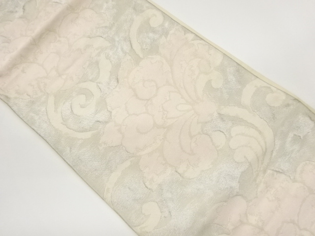 JAPANESE FUKURO OBI / WOVEN FLOWER ARABESQUE